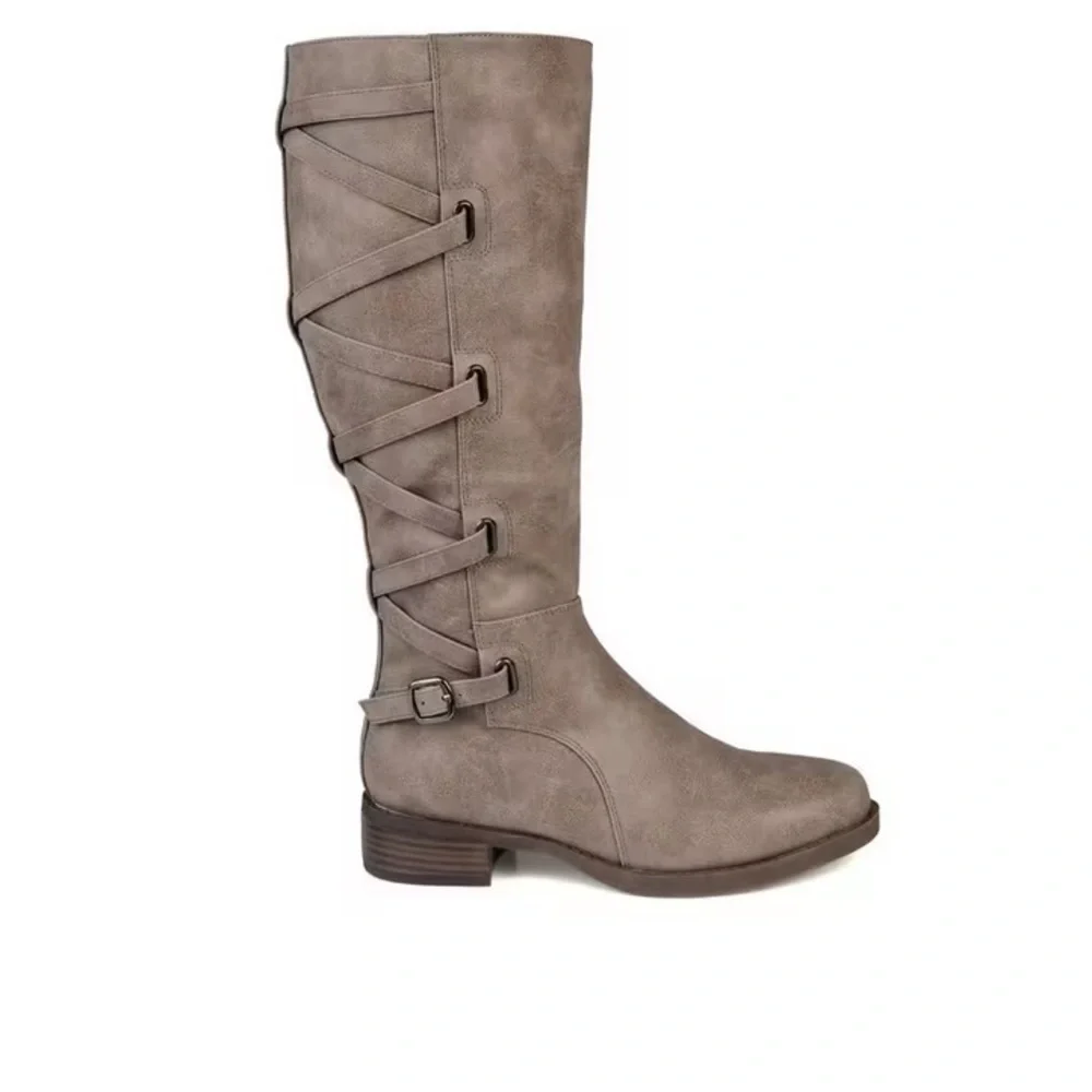 Journee Collection Gray Knee-High Women's Riding Boots Fall Casual 10